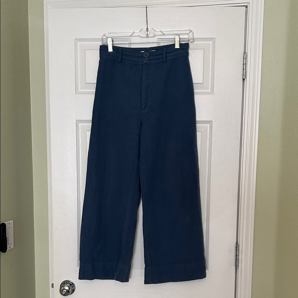 Apiece Apart Linen Cotton Cropped Pants
